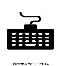 keyboard vector glyph flat icon 