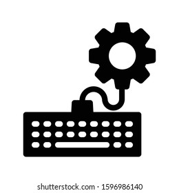 keyboard vector glyph flat icon 