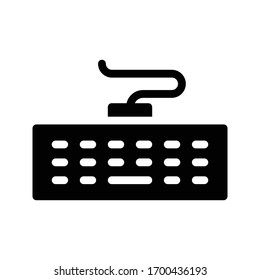 keyboard vector glyph flat icon 