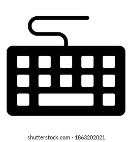 keyboard vector glyph icon, school and education icon
