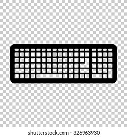 keyboard vector icon - black illustration