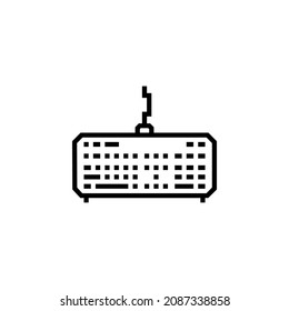 keyboard vector icon. computer component icon outline style. perfect use for logo, presentation, website, and more. simple modern icon design line style
