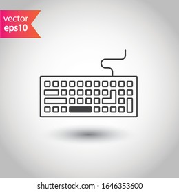 Keyboard vector icon. Computer keyboard icon. Keyboard linear sign. EPS 10 clavier flat symbol pictogram. Keyboard vector icon. Computer keyboard icon. Keyboard linear sign. EPS 10 clavier flat symbol pictogram.