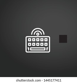 Keyboard vector icon. Keyboard concept stroke symbol design. Thin graphic elements vector illustration, outline pattern for your web site design, logo, UI. EPS 10.