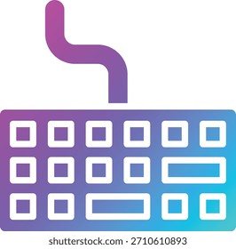 Illustration zum Entwurf eines Tastaturvektorsymbols