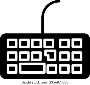 Keyboard Vector Icon Glyph Style