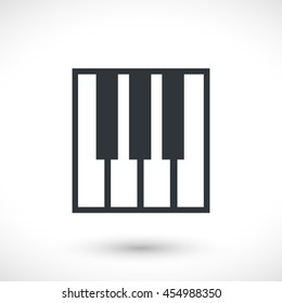 Keyboard vector icon. Graphic symbol for web design, logo. White glyph on a gray background. Isolated sign.