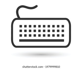 Keyboard vector icon illustration sign