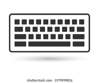 Keyboard vector icon illustration sign