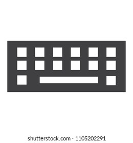 Keyboard vector icon isolated.  Keypad sign, symbol