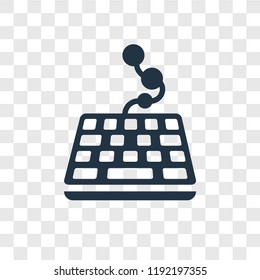 Keyboard vector icon isolated on transparent background, Keyboard transparency logo concept