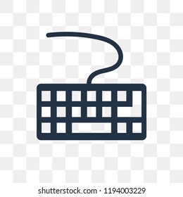 Keyboard vector icon isolated on transparent background, Keyboard transparency concept can be used web and mobile
