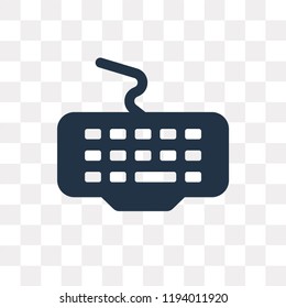 Keyboard vector icon isolated on transparent background, Keyboard transparency concept can be used web and mobile