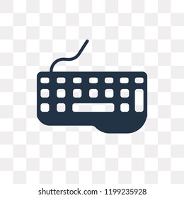 Keyboard vector icon isolated on transparent background, Keyboard transparency concept can be used web and mobile
