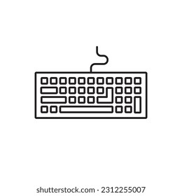Keyboard vector icon. Keyboard linear flat sign design. Computer keyboard symbol pictogram. Clavier symbol. UX UI keypad icon 