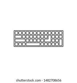 Keyboard vector icon. Keyboard linear sign. Computer keyboard icon. EPS 10 clavier flat symbol.