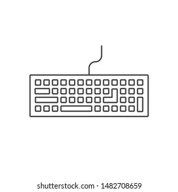 Keyboard Vector Icon Keyboard Linear Sign Stock Vector (Royalty Free ...