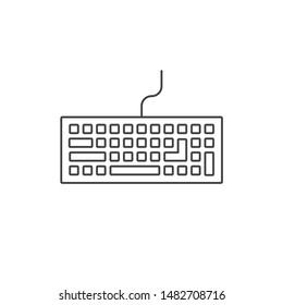 Keyboard vector icon. Keyboard linear sign. Computer keyboard icon. EPS 10 clavier flat symbol.