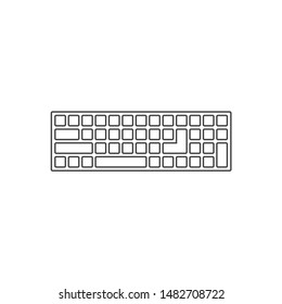 Keyboard vector icon. Keyboard linear sign. Computer keyboard icon. EPS 10 clavier flat symbol.