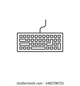 Keyboard vector icon. Keyboard linear sign. Computer keyboard icon. EPS 10 clavier flat symbol.
