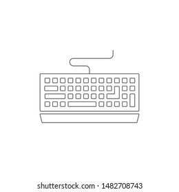Keyboard vector icon. Keyboard linear sign. Computer keyboard icon. EPS 10 clavier flat symbol.