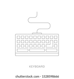 Keyboard vector icon. Keyboard linear sign. Computer keyboard icon. 