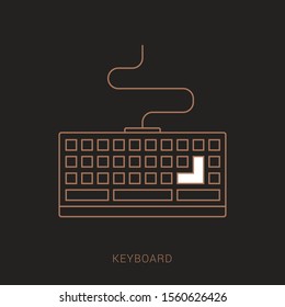 Keyboard vector icon. Keyboard linear sign. Computer keyboard icon.