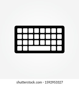 Keyboard vector icon. Keyboard linear sign. Computer keyboard icon. EPS 10 clavier flat symbol.