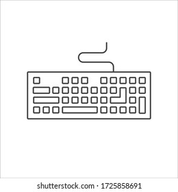 Keyboard vector icon. Keyboard linear sign. EPS 10 