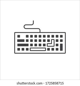 Icono de vector de teclado. Signo lineal del teclado. EPS 10 