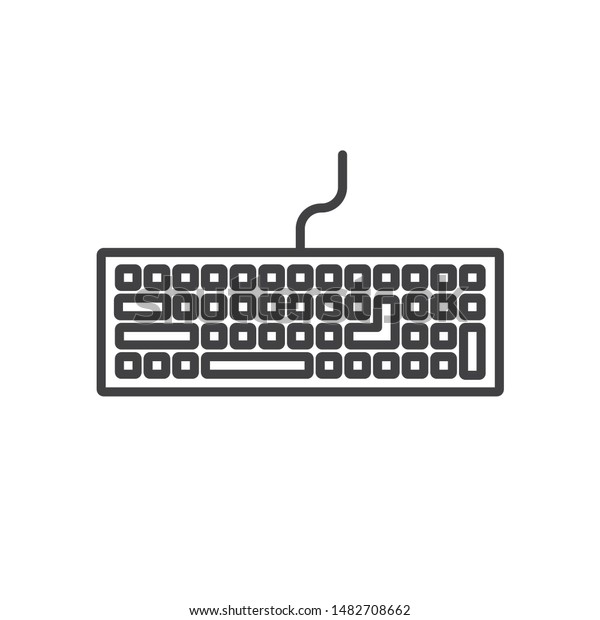 Keyboard Vector Icon Keyboard Linear Sign Stock Vector (Royalty Free ...