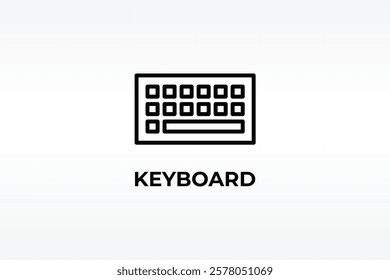 Keyboard Vector, Icon Or Logo Sign Isolated Symbol Illustration