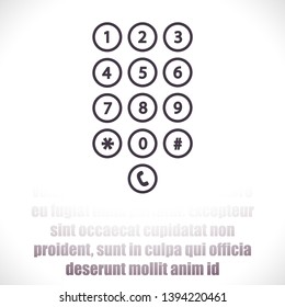 Keyboard  vector icon  , lorem ipsum Flat design