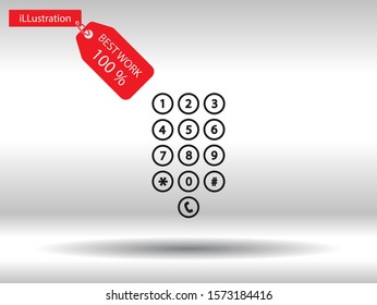 Keyboard vector icon , lorem ipsum Flat design