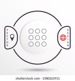Keyboard vector icon , lorem ipsum Flat design
