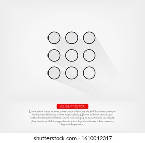 Keyboard vector icon , lorem ipsum Flat design