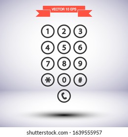 Keyboard vector icon , lorem ipsum Flat design