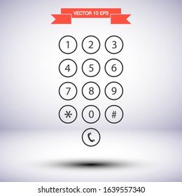 Keyboard vector icon , lorem ipsum Flat design