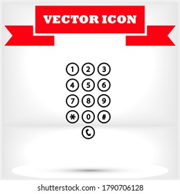 Keyboard vector icon , lorem ipsum Flat design