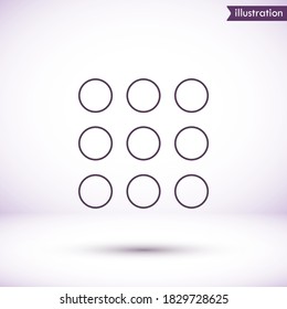 Icono de vector de teclado, lorem ipsum Diseño plano