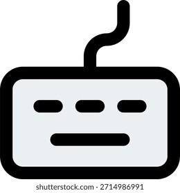 Icono de Vector de teclado en estilo moderno, dispositivo de entrada de computadora e ilustración de accesorio de escritura digital. Icono de línea llena