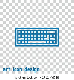 keyboard vector icon on an abstract background
