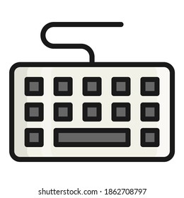 icono del vector de teclado, icono de escuela y educación