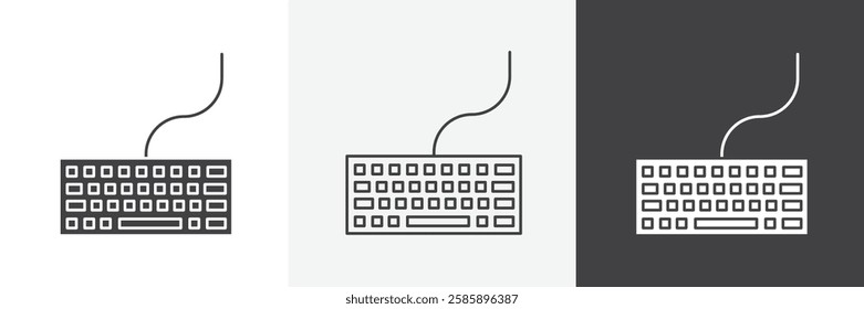 Keyboard vector icons collection graphic designs for ui designs