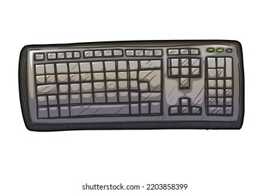 keyboard vector illustration isolated on white background