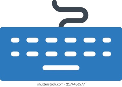 keyboard  Vector illustration on a transparent background. Premium quality symmbols. Glyphs vector icons for concept and graphic design. 
