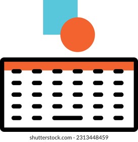 ilustración del vector de teclado en un fondo transparente. Símbolos de calidad superior. Iconos vectoriales de color de línea para el concepto y el diseño gráfico.