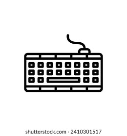 Keyboard Vector Line Icon Design