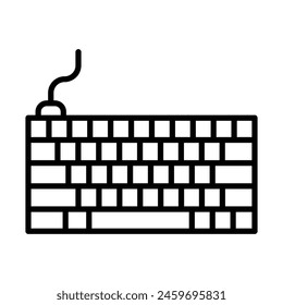 Keyboard Vector Line Icon Design