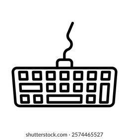 Keyboard Vector Line Icon Design